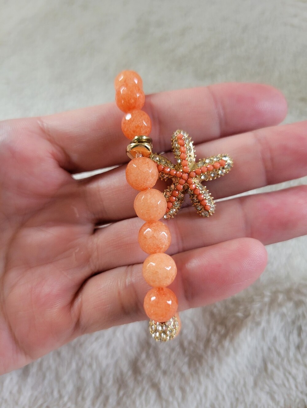 Tommy Bahama | Cute Pave Coral Starfish Charm Stretch Bracelet - Picture 4 of 9